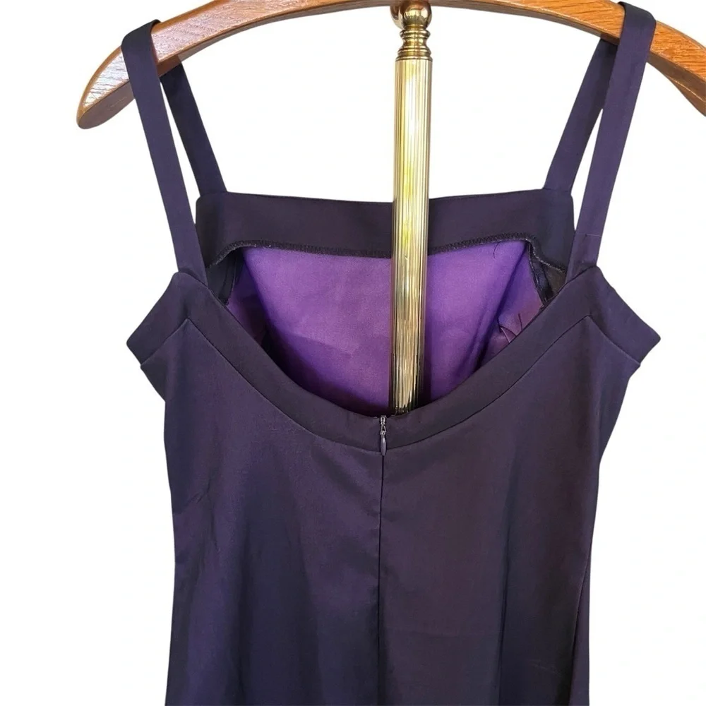 Rampage Vibrant Purple Black Mini Dress 90s Y2K Vintage Whimsigoth - Picture 4 of 10
